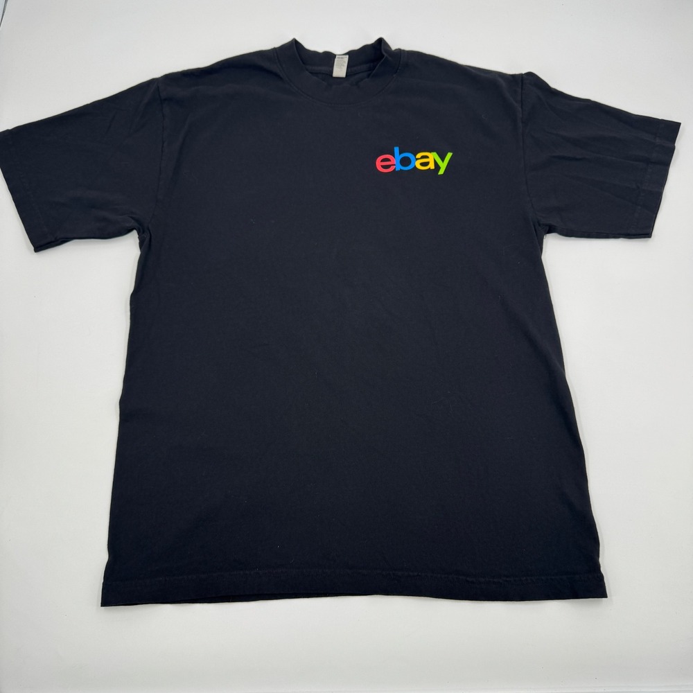 Los Angeles Apparel eBay 30th Anniversary T-Shirt Mens M Black Heavyweight 6.5oz
